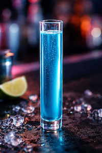 Test tube shooter full of delicious Kamikaze cocktail
