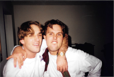 Bones and hJon at their late 90s Xmas Party
