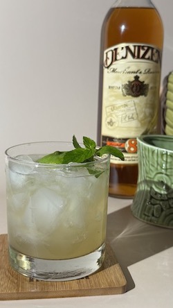 The almighty Mai Tai and a bottle of Denizen Merchant's Reserve