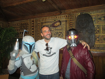 Bones and cosplayers at Trader Vic's